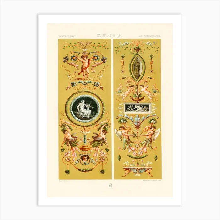 18th Century Pattern, Albert Racine (9) Art Print by Fy! Classic Art Prints and Posters