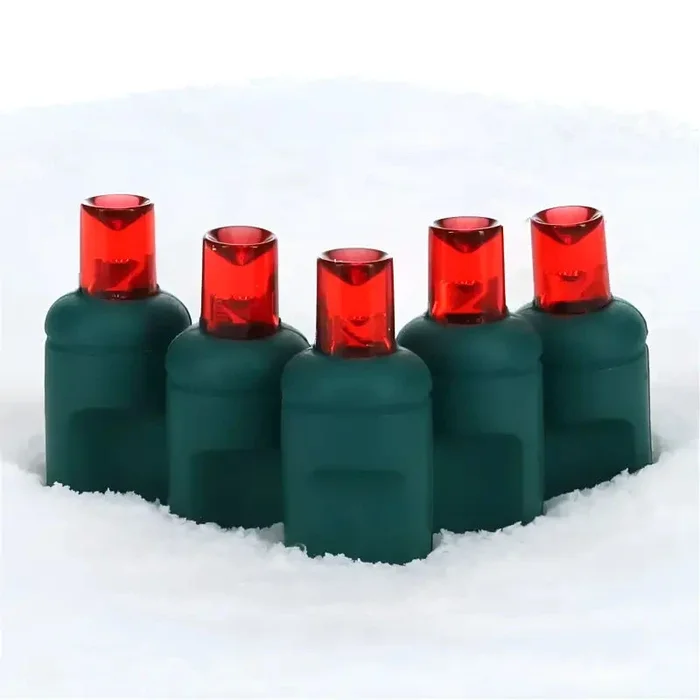 35 5mm Red LED Christmas Lights, 4 ” Spacing