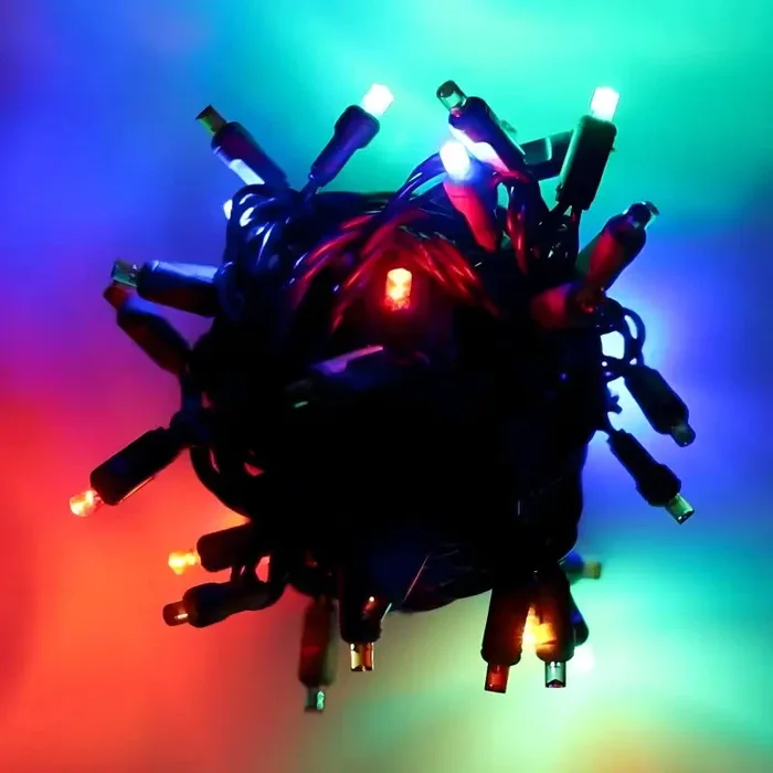 50 5mm Multicolor SuperSpark LED Strobe Lights, 6 ” Spacing