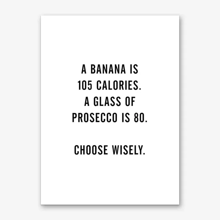 A Banana Prosecco Art Print by Planeta444