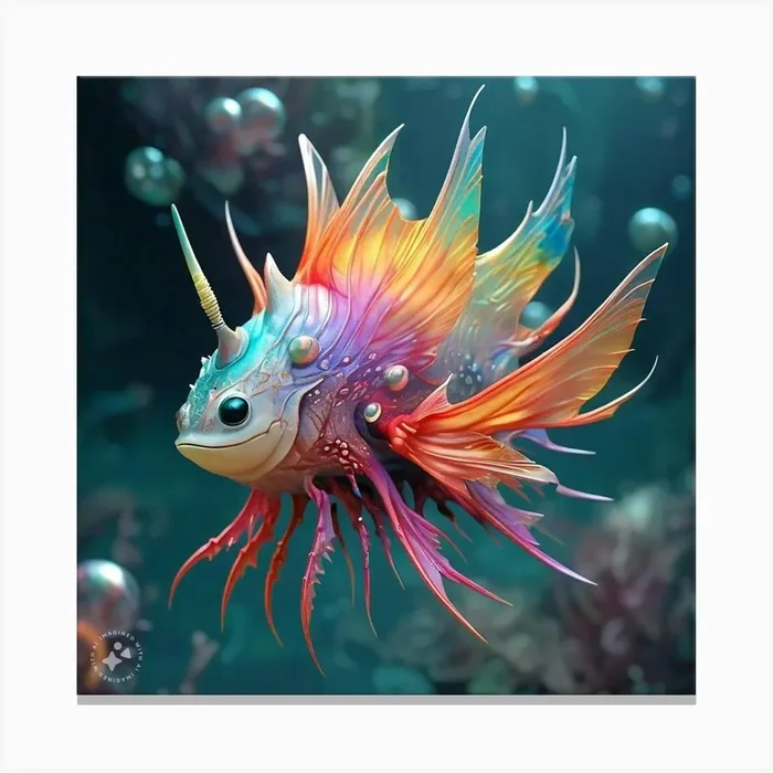 A beautiful sypi in sea Canvas PrintM by Mushaimphotoghraphy