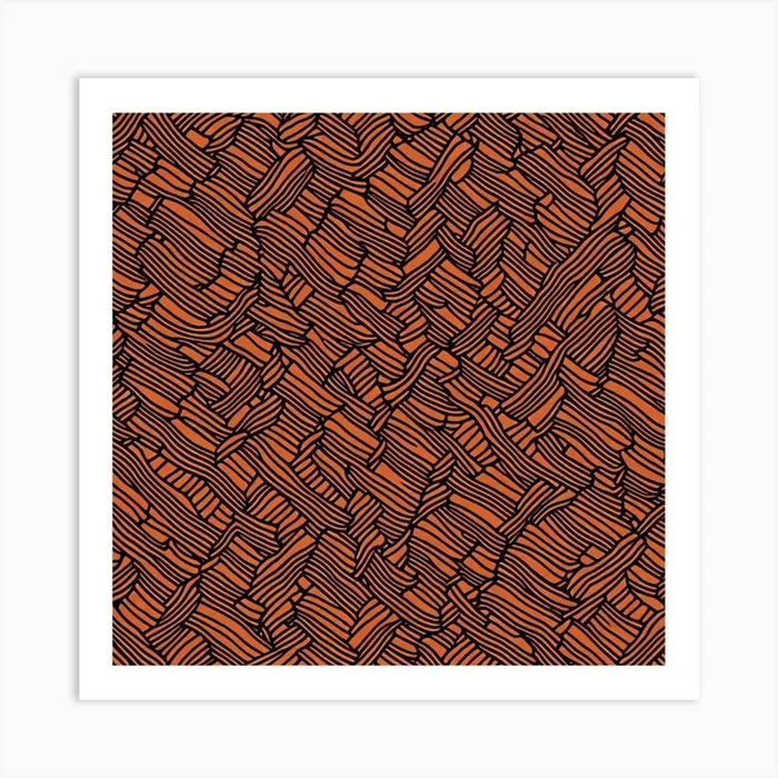 A Seamless Pattern Asymmetrical Zigzags And Jagged Lines, Herringbone inspired Pattern, 139 Art PrintPP by Pattern playroom