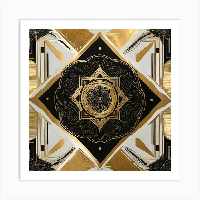 A Visually Striking Flat Art Piece That Portrays The Transformative Power Of Perception, deco art, 206 Art PrintPP by Pattern playroom