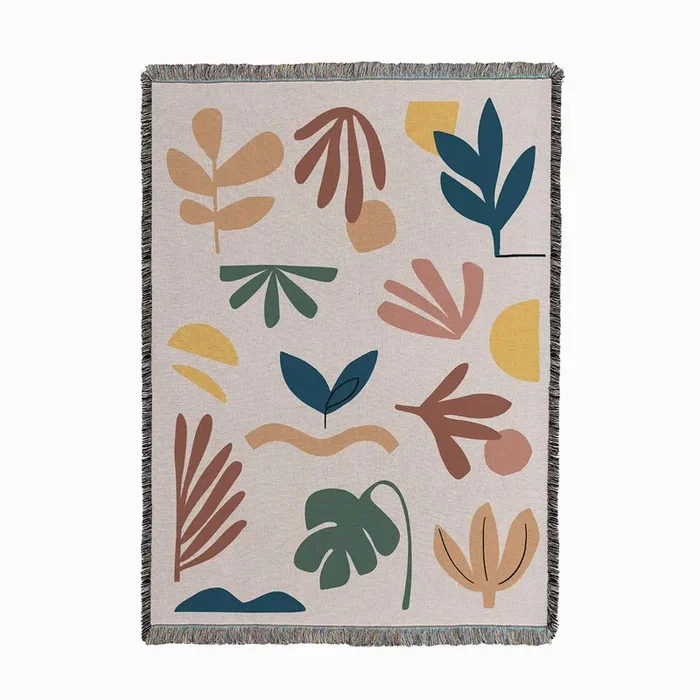 Abstract Desert Woven Throw by Bella Gomez