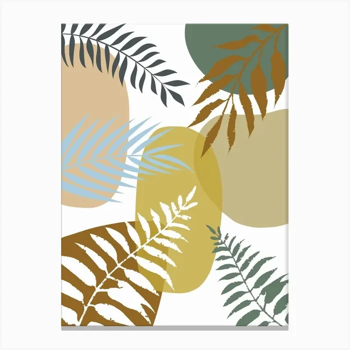 Abstract Fern Leaves 8 Canvas Print by BestArt