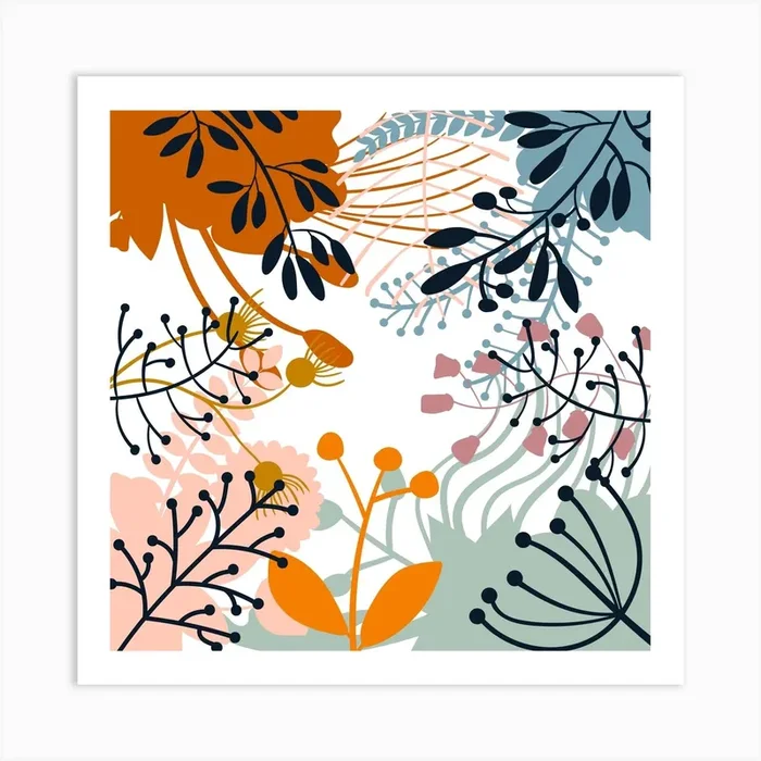 Abstract Floral Pattern 28 Art Print by BestArt