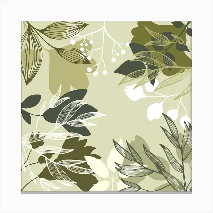 Abstract Floral Pattern 34 Canvas Print by BestArt