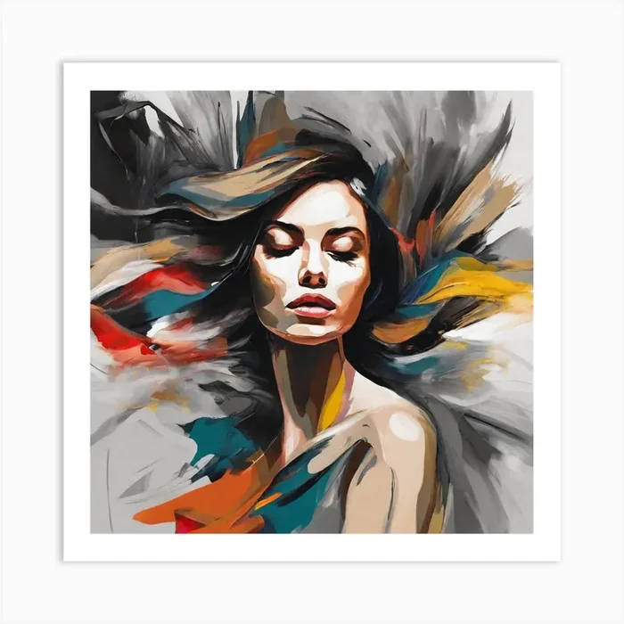 Abstract Of A Woman 1 Art Print by Picture Perfect