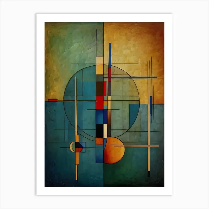 Abstract Painting Geometric Vibra Art Print by markoadamo