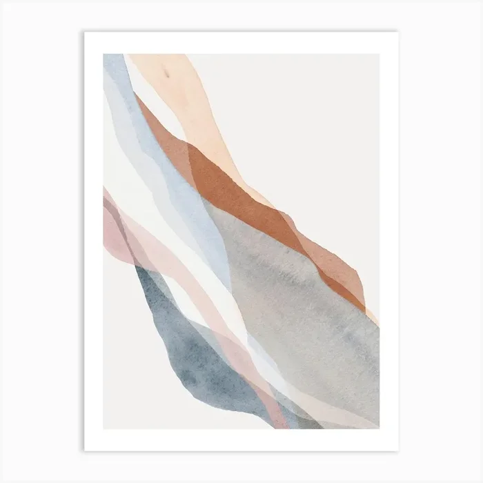 Abstract Pastel Tone Art Print by Luna Art
