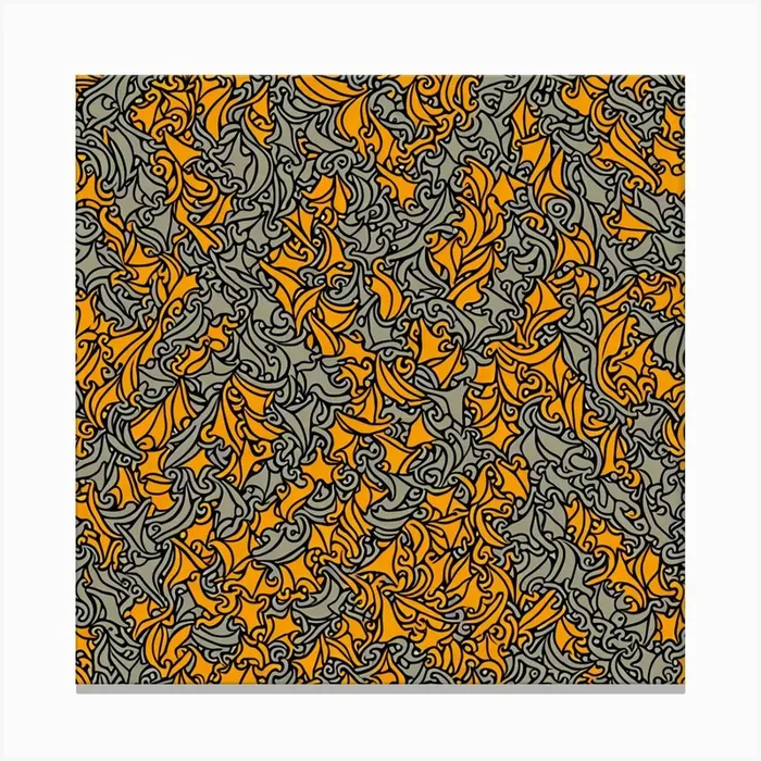 Abstract Pattern, A Seamless Pattern, Flat Art, 186 Canvas PrintPP by Pattern playroom