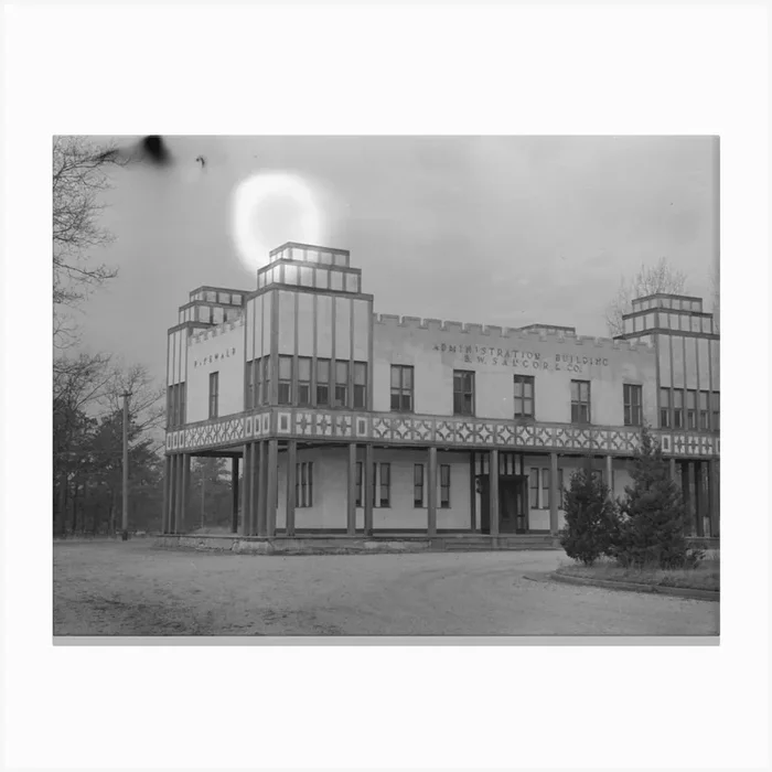 Administration Building Of Land Development Project, Southcentral New Jersey By Russell Lee Canvas Print by Fy! Classic Art Prints and Posters