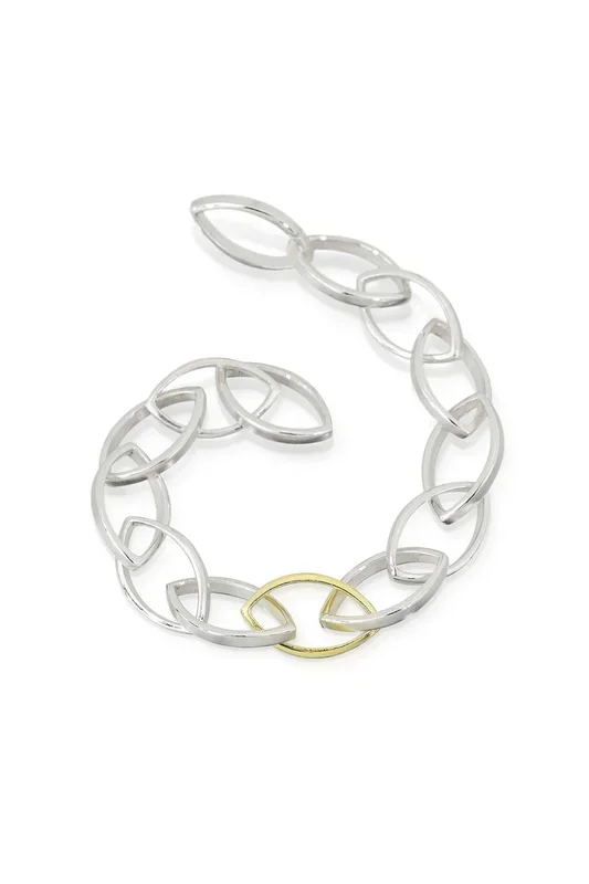 Adora Link Bracelet – Sterling Silver and 18K gold