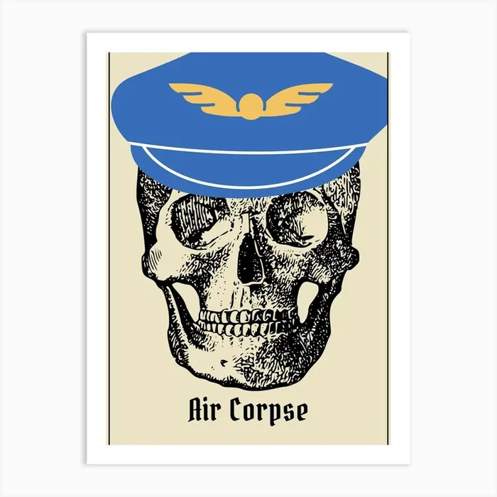 Air Force Skull Humor Art PrintK by Kymera
