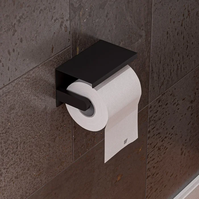 AlFI brand ABTPC66 Stainless Steel Toilet Paper Holder with Shelf