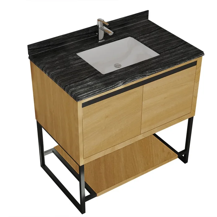 Alto 36 ” California White Oak Bathroom Vanity with Countertop