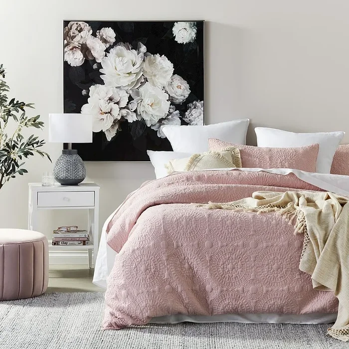 Amelie Pink Quilted Quilt Cover Set + Separates