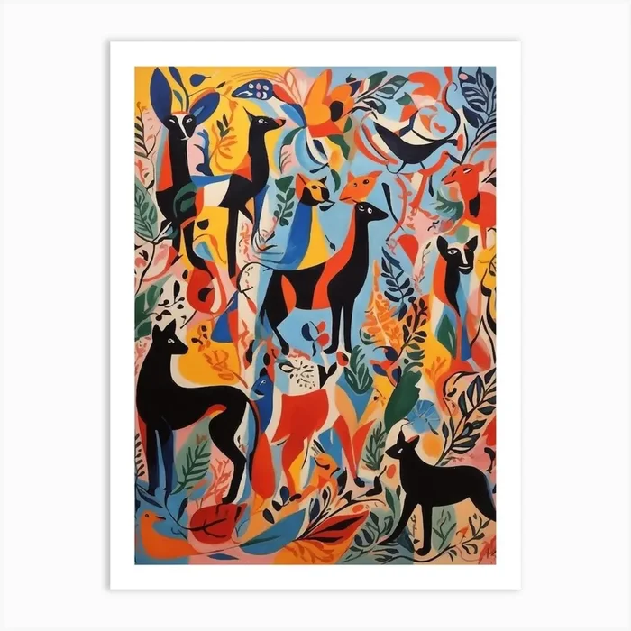 Animals In The Forest Art Print by Palmito