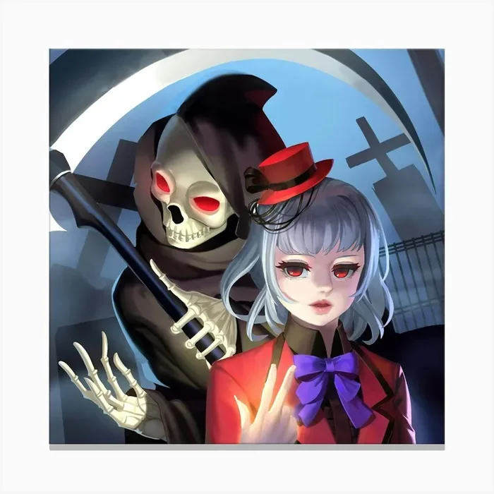 Anime Girl With Scythe Canvas Print by nemesis