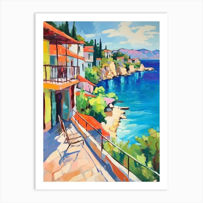Antalya Turkey 2 Fauvist Painting Art Print by MedArt