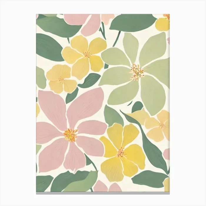 Anthurium Pastel Floral 1 Flower Canvas Print by The Artsy Florist