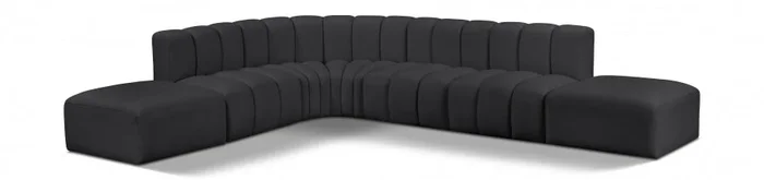 Arc 172 ” Vegan Leather Upholstered 7pc. Modular Sectional