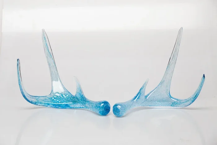 Art Glass Antler Set – Ocean Surf