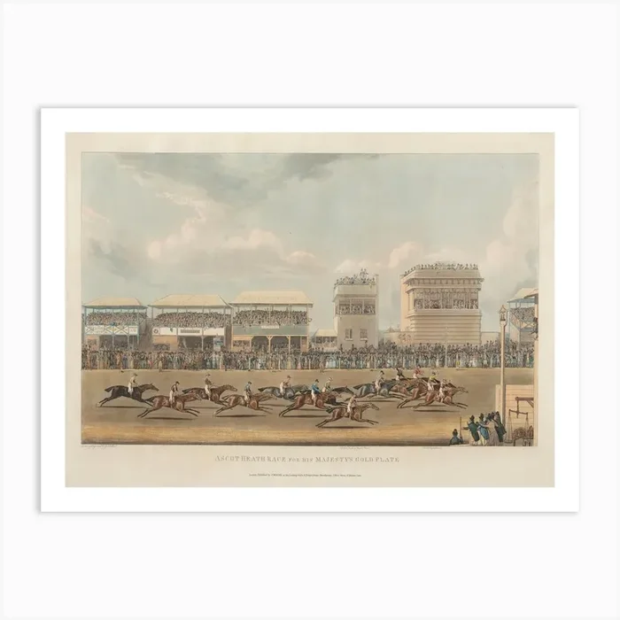 Ascot Heath Race For His Majesty S Gold Plate, James Heath Art Print by Fy! Classic Art Prints and Posters