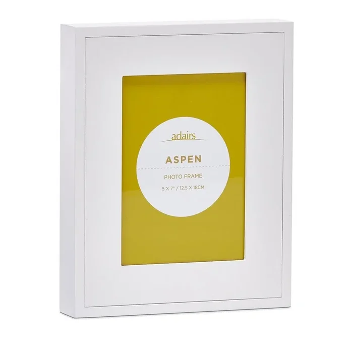 Aspen White 5″ x 7″ Photo Frame