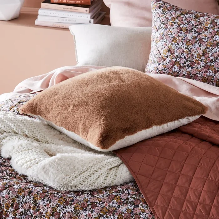Astoria Caramel Fur Cushion