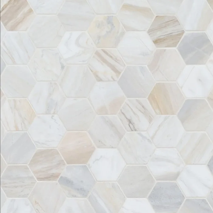 Athena Gold 2 ” Hexagon Honed Mosaic Tile