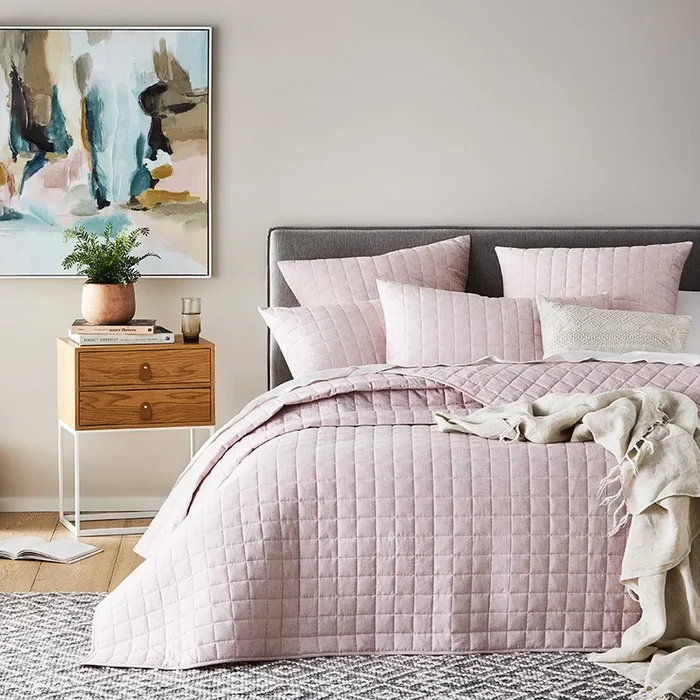 Austin Chambray Cotton Clay Coverlet Separates