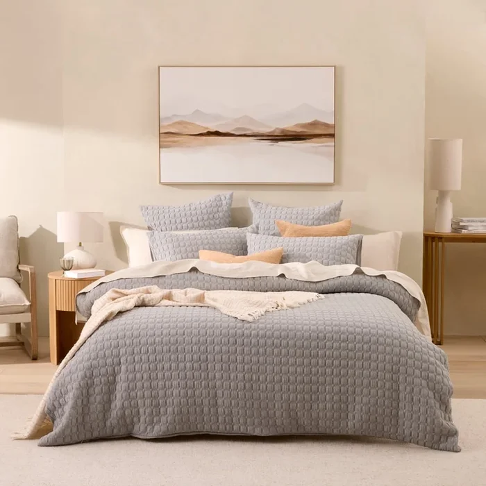 Austin Grey Marle Jersey Quilted Quilt Cover Separates
