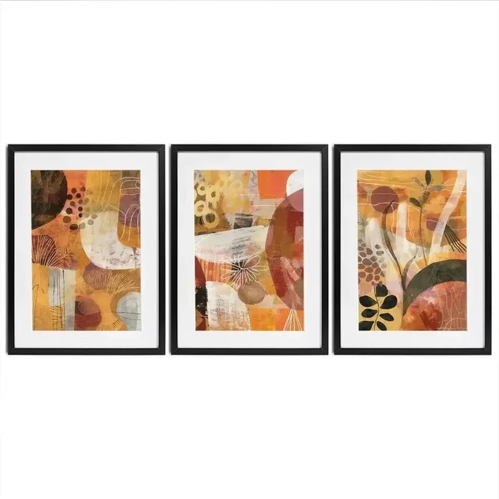 Autumn Abstracts Framed Art Print Trio