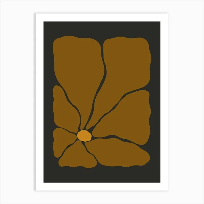 Autumn Flower 03 – Cinnamon Art Print by Fleur Folk