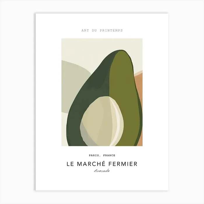 Avocado Le Marche Fermier Poster 5 Art Print by Colourful Harvest