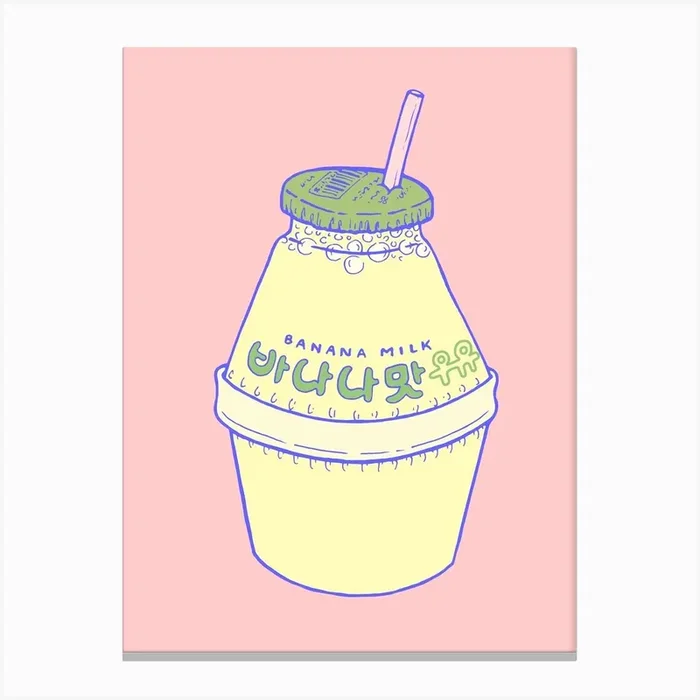 Banana Milk Canvas Print by Laura OConnor