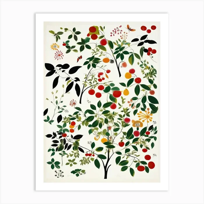 Barbados Cherry Fruit Drawing 1 Art Print by Colourful Harvest