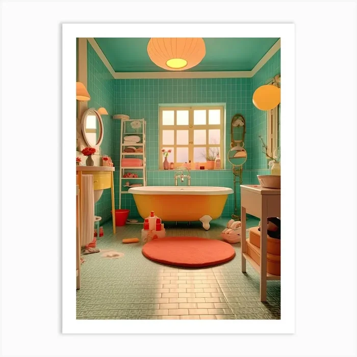 Barbie Retro Home Dining Room Kitsch 4 Art Print by Bubblegum Kitsch