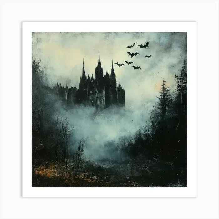 Bats In The Fog Art Art PrintS by Saiful