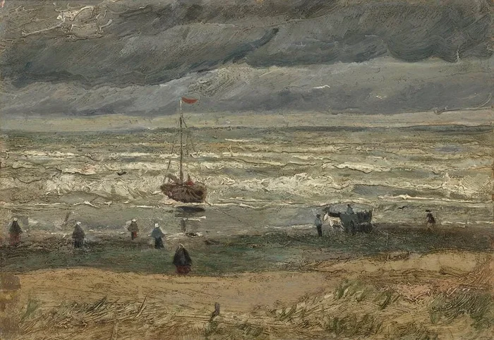 Beach at Scheveningen in Stormy Weather 1882
