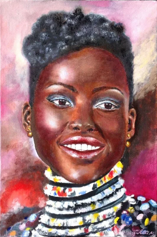 Beautiful African girl (2018) Oil painting by Liubov Samoilova