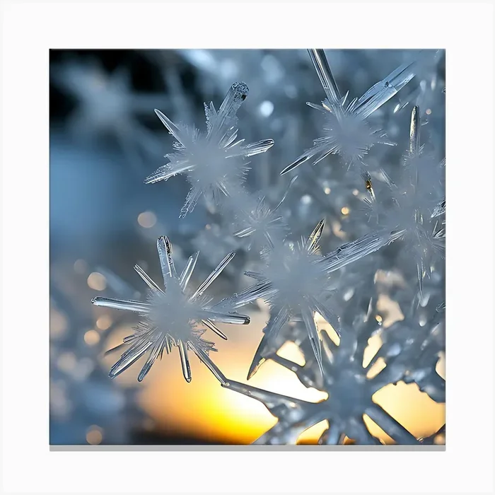 Beautiful Sparkling Ice Crystals Canvas Print by Mark Espenschied