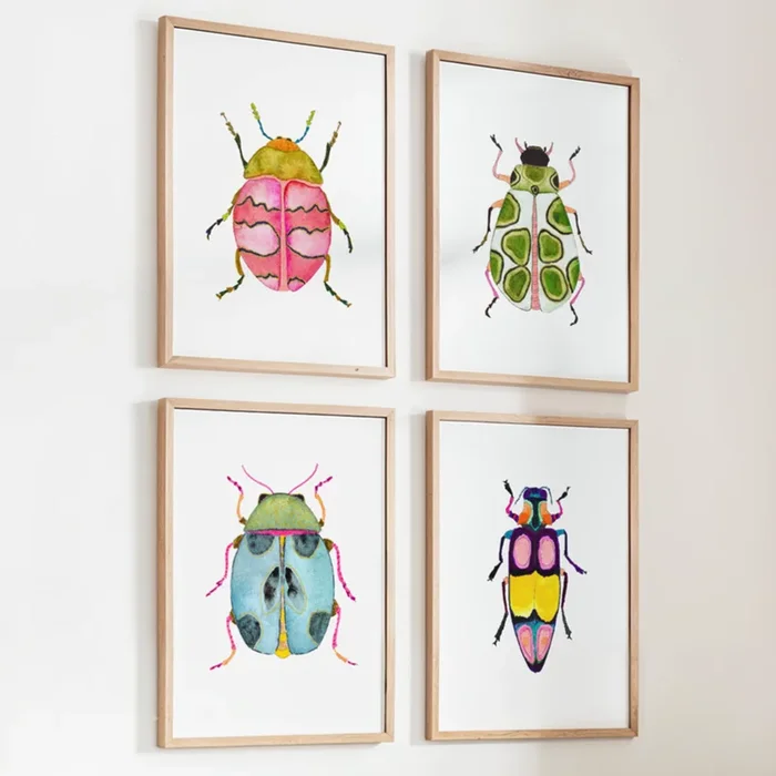 Beetles – Set of 4 Art Prints