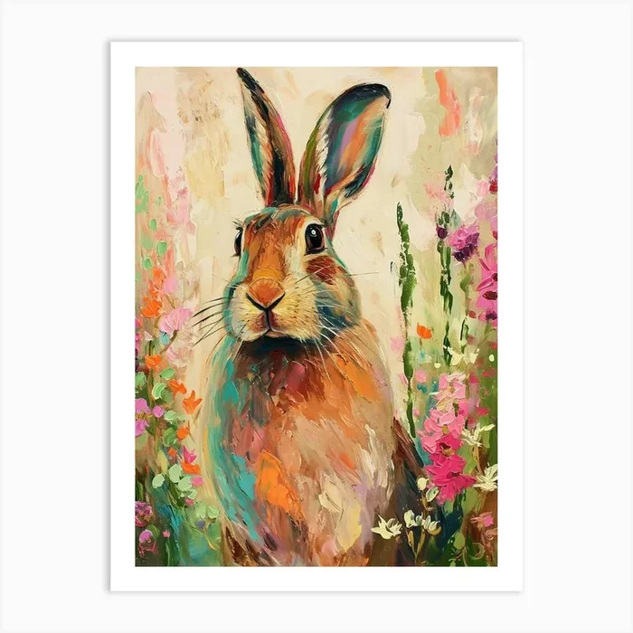 Belgian Hare Painting 4 Art Print by Ritual Art Prints