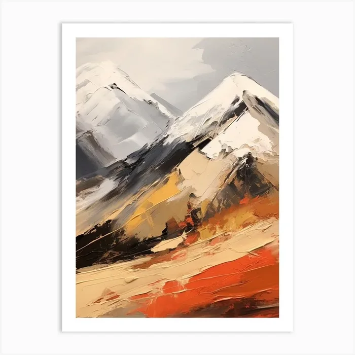 Ben Nevis Scotland 5 Mountain Painting Art Print by WanderWall Prints