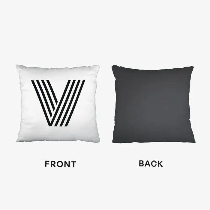 Black Letter V Cushion by Mambo