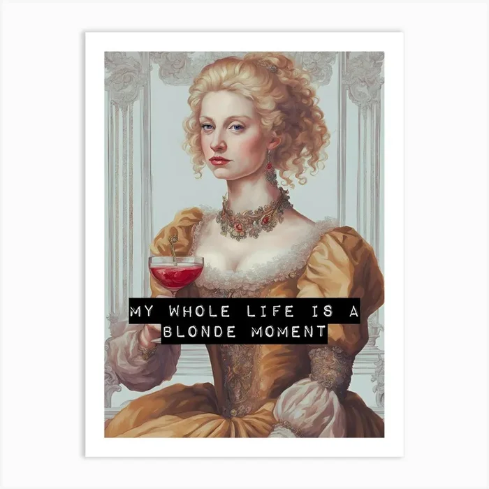Blonde Moment Art Print by Henri In The Haus