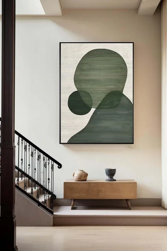 Blue & Green Abstract Painting #LL 002