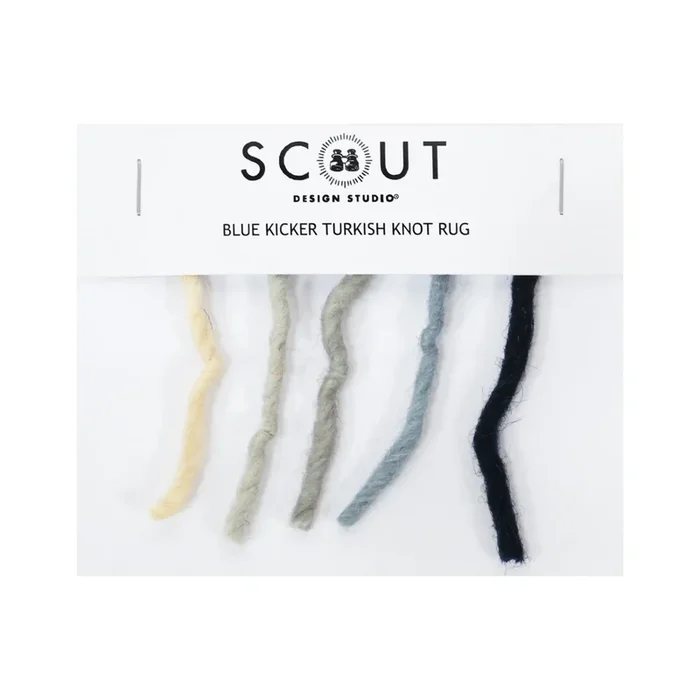 Blue Kicker Rug Thread Sample